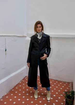 Gabardina negra de piel, marque: Biker's, état: Bon état, taille: S / 36 / 8, 40,00 €, 42,70 € Protection acheteurs incluse