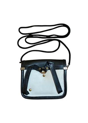 Japanese Vintage Micro Mini Leather Shoulder Bag White, brand: XXXX Japan, condition: Very good, £30.00, £32.20 includes Buyer Protection