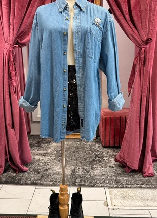 Chemise vintage denim brodée, marca: Vintage Denim, estado: Bueno, tamaño: L, 30,00 €, 32,20 € Protección al comprador incluida