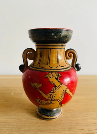 Petit Vase Amphore Style Grec Antique 10cm Céramique Peinte à la Main, condition: Good, €12.00, €13.30 includes Buyer Protection