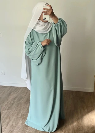 abaya manche bouffante vert d’eau, zustand: Sehr gut, größe: Einheitsgröße, 13,50 €, 14,88 € beinhaltet Vinted-Käuferschutz Pro