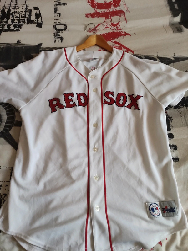 Maillot Jersey Baseball Majestic Boston Red Sox Ligue Juniors Taille M -  Vinted