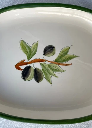 Plat de service provençal vintage de Vallauris, motif olive, marca: Vallauris, estado: Novo sem etiquetas, €9.50, €10.68 inclui Proteção do Comprador
