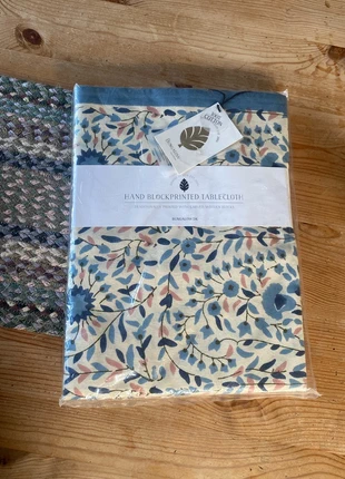 Bungalow DK blockprinted tablecloth, brand: Bungalow, condition: New with tags, £27.50, £29.58 includes Buyer Protection