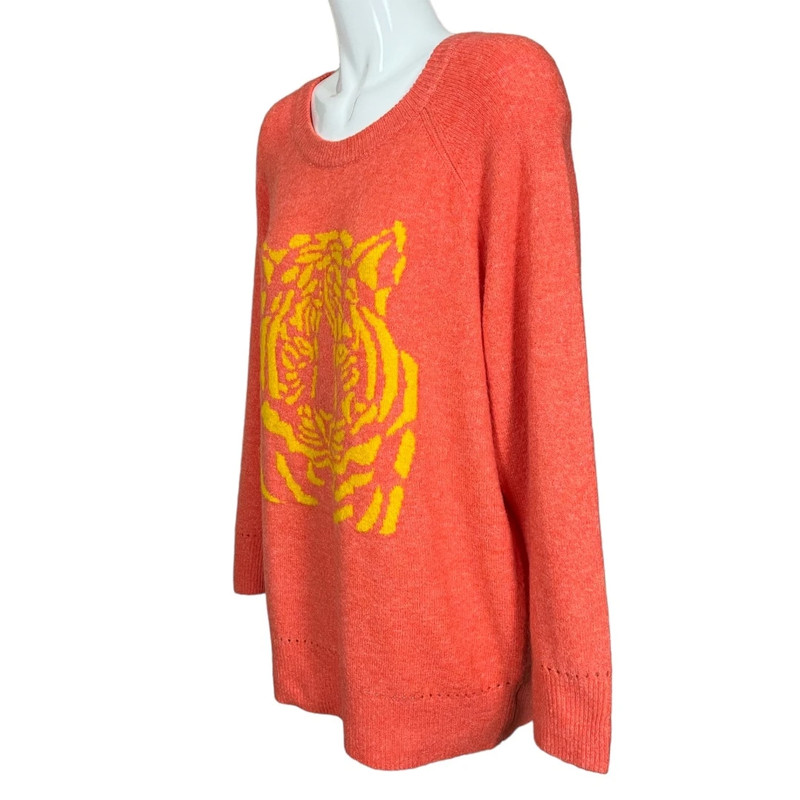 Torrid Orange Raglan Sleeve Tiger Sweatshirt Size 1/1X/14-16 NWT 4