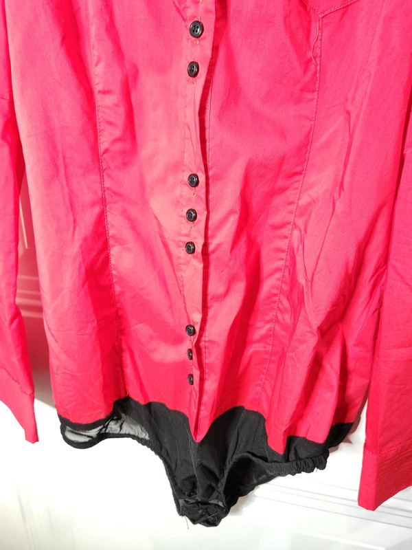 Red bodysuit blouse, size M 5
