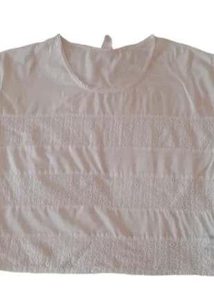 T-shirt bianca con pizzo, marke: H&M, zustand: Sehr gut, größe: M / 38 / 10, 4,00 €, 4,90 € inklusive Vinted-Käuferschutz