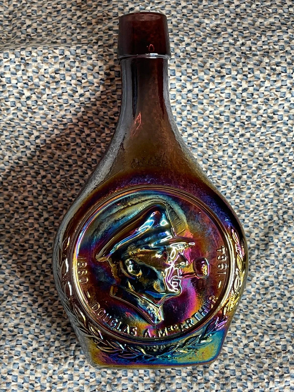 Douglas Macarthur Vintage Wheaton Carnival Iridescent Glass 1