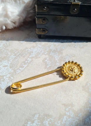Broche tête de lion - broche doré, marque: Vintage, état: Très bon état, 5,00 €, 5,95 € Protection acheteurs (Pro) incluse