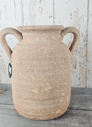 Back in Stock* Beautiful Rustic Stone Textured Vase with Handles, brand: Warmth and Willow, condition: New with tags, £28.95, £31.10 includes Buyer Protection Pro