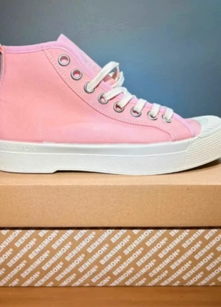 Chaussures en toile femme haute à plate-forme rose pale Stella B79 Bensimon neuf - Taille 37, marque: Bensimon, état: Neuf avec étiquette, taille: 37, 22,00 €, 23,80 € Protection acheteurs (Pro) incluse