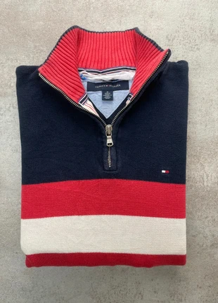 Pull Tommy Hilfiger Half zip 1/4 zip col camionneur | Bleu marine logo brodé | Taille M, brand: Tommy Hilfiger, condition: Very good, size: M, €35.00, €37.45 includes Buyer Protection Pro