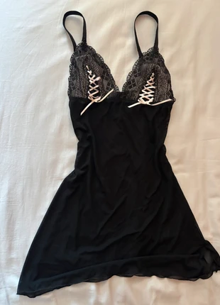 Nuisette noire avec détails en dentelle T36, brand: COQUETTE, condition: Very good, €8.00, €9.10 includes Buyer Protection