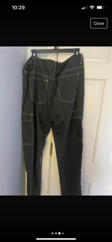 Y2K Grey Cargo-Style Pants 3