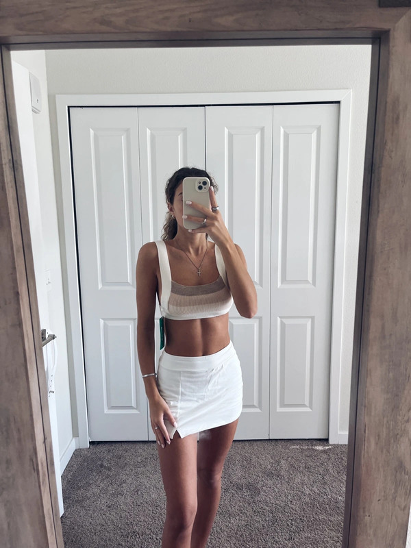 Cream SHEIN nwt Crop Top (XS) 1