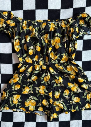New H&M Lemon Print Off The Shoulder Summer Playsuit - Size XL, brand: H&M, condition: New with tags, size: XL / UK 20-22, £3.00, £3.85 includes Buyer Protection