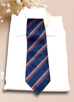 Gravate blue grey and red con rayures France 🇫🇷 polyester 10cm très bon état, marque: Vintage Dressing, état: Très bon état, 10,00 €, 11,20 € Protection acheteurs incluse