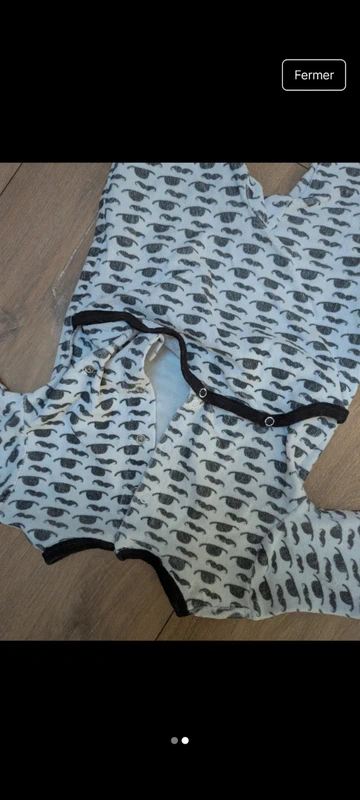 Pyjama velours 1 pièce 18 mois - photo numéro 2