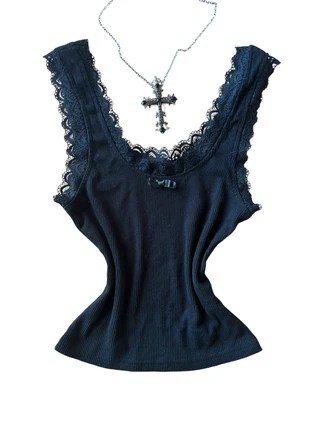 Top sex en dentelle gothic 90s 2000s y2k, merk: gothic, staat: Goed, maat: XS / 34 / 6, € 17,00, € 18,55 inclusief Kopersbescherming