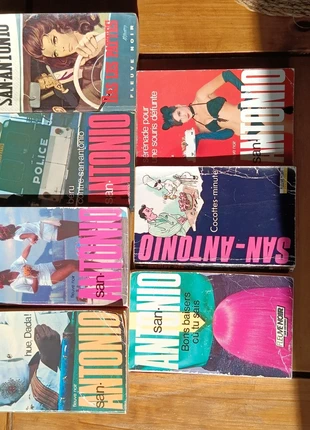 Lot de 7 livres San Antonio, estado: Bom, €7.00, €8.05 inclui Proteção do Comprador