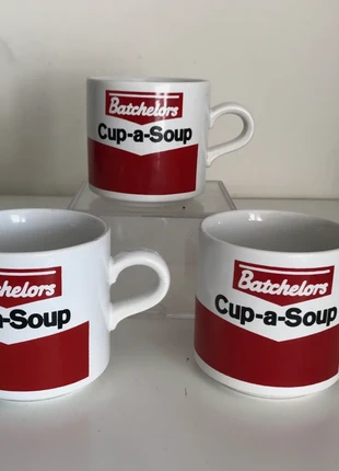 Batchelor's Cup-a-soup Cup Mugs Bachelors Vintage Collectable Made England 7.5cm, brand: Bachelors, condition: Good, £8.00, £9.10 includes Buyer Protection Pro