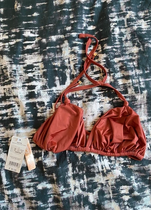 Haut de bikini - drapé - effet satiné - rose nude/vieux rose - Calzedonia, marque: Calzedonia, état: Neuf avec étiquette, taille: XL / 42 / 14, 15,00 €, 16,45 € Protection acheteurs incluse