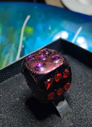 Anillo dado holografico, marque: LUZ, état: Neuf sans étiquette, taille: Ajustable, 6,00 €, 7,00 € Protection acheteurs incluse