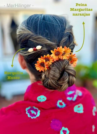 Peina flamenca Margaritas naranja, marca: Flamenca, estado: Novo sem etiquetas, €5.00, €5.95 inclui Proteção do Comprador
