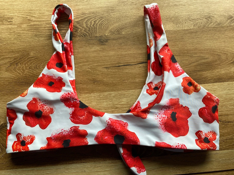 Shein Poppy patterned bikini top 2