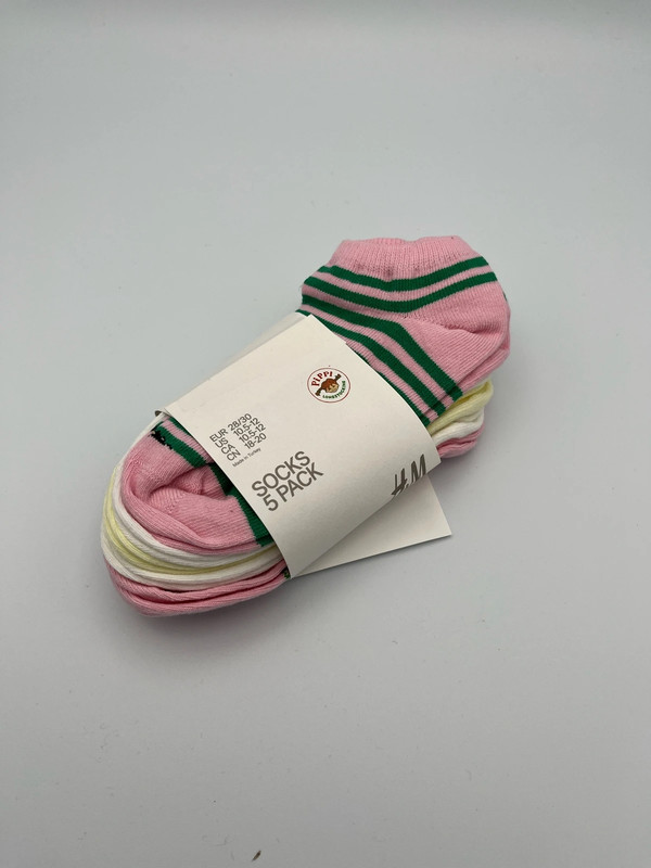 Neu Fünfer pack Pippi Langstrumpf Socken Söckchen sneacker gr 28/30