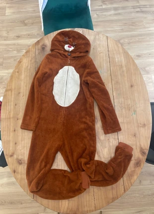 Combinaison de pyjama cerf marrons / blanc, marke: Kiabi, zustand: Gut, größe: 12 Jahre / 152, 5,00 €, 5,95 € inklusive Vinted-Käuferschutz