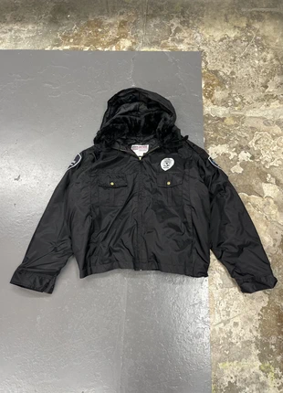 Parka de travail USA en nylon noire brodée Vintage, merk: Vintage Dressing, staat: Heel goed, maat: 4XL, € 25,00, € 26,95 inclusief Kopersbescherming Pro