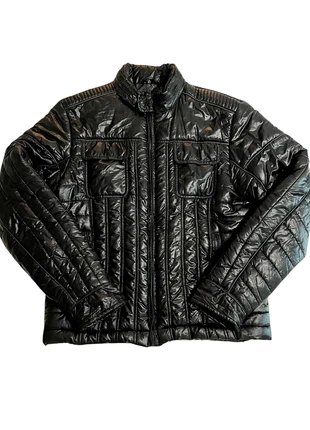 Doudoune matelassé puffer Calvin Klein jeans noir brillant capuche dans le col - Taille L, brand: Calvin Klein, condition: Very good, size: L, €39.99, €42.69 includes Buyer Protection