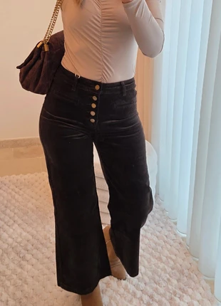 Pantalon valentina en velours chocolat - dispo du 34 au 42, marque: Oraije, état: Neuf avec étiquette, taille: S / 36 / 8, 45,00 €, 47,95 € Protection acheteurs incluse