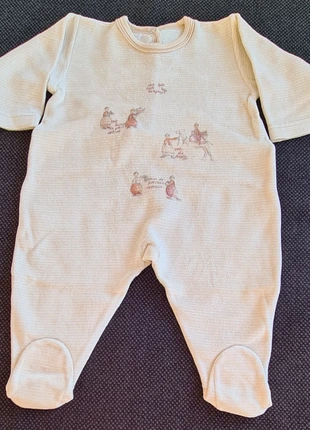 Beige/wit gestreept boxpakje van Petit Bateau - 6 maand, marca: Petit Bateau, estado: Muito bom, tamanho: 3-6 meses / 62 cm, €5.00, €5.95 inclui Proteção do Comprador