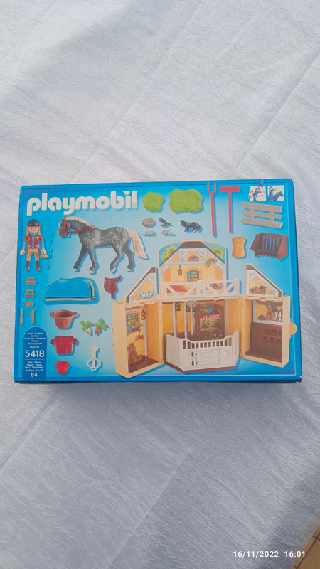 Playmobil Country 5418 - Jeu de construction - Ecurie transportable