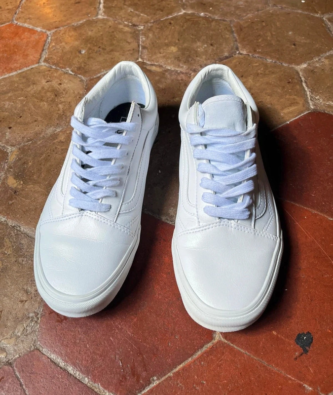 Baskets Vans cuir blanc 2