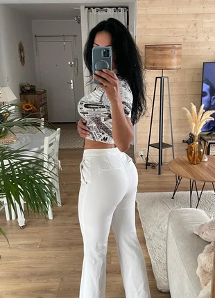 Pantalon blanc Zara, marque: Zara, état: Neuf sans étiquette, taille: S / 36 / 8, 8,00 €, 9,10 € Protection acheteurs incluse