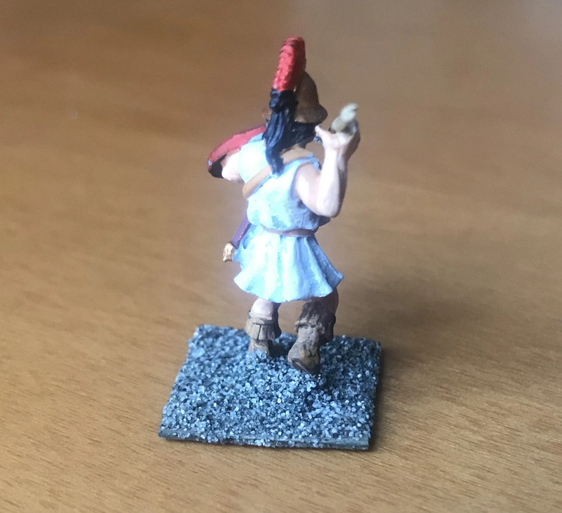 Miniatura in metallo - Soldato romano con lancia e scudo - Altezza 30 mm 4