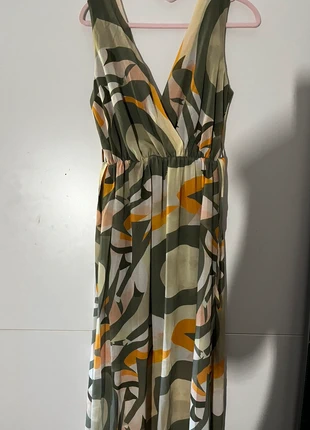 Robe longue fluide imprimé tropical – chic & parfaite été, état: Très bon état, taille: Taille unique, 9,00 €, 10,15 € Protection acheteurs incluse