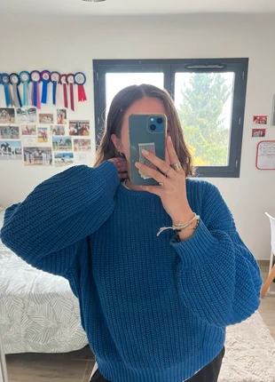 Pull en maille large pimkie bleu - taille L, merk: Pimkie, staat: Heel goed, maat: L / 40 / 12, € 12,00, € 13,30 inclusief Kopersbescherming