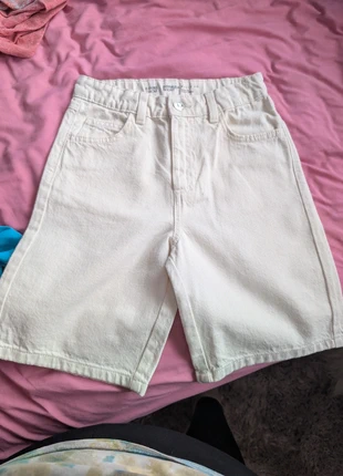 Denima cream Bermuda shorts, brand: Primark, condition: New without tags, size: 8 years / 128 cm, £7.95, £8.89 includes Buyer Protection