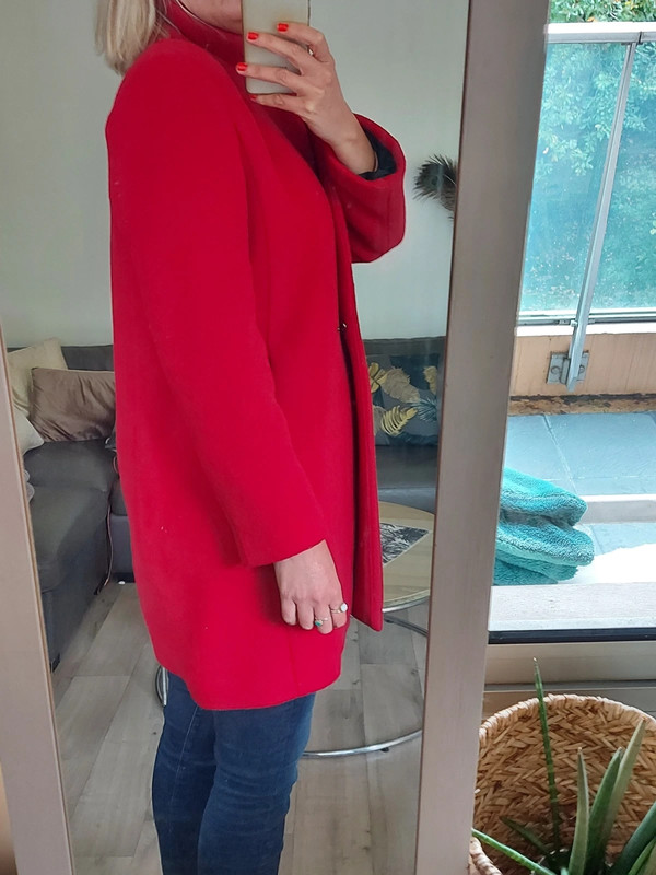 manteau rouge monoprix