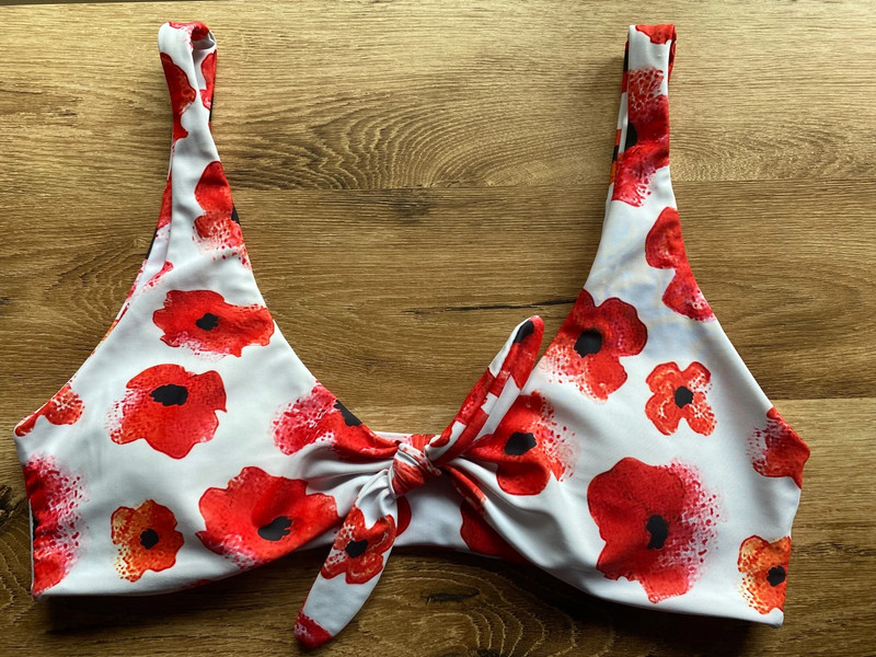 Shein Poppy patterned bikini top 1