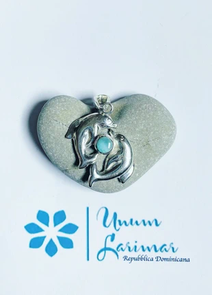 Ciondolo Larimar Delfini, marque: Argento, état: Neuf avec étiquette, 10,00 €, 11,20 € Protection acheteurs incluse