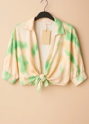 Blouse nouée tie & dye vert-beige Lovy Pop - Taille unique, marca: Lovy Pop, estado: Novo com etiquetas, tamanho: Tamanho único, €5.00, €5.95 inclui Proteção do Comprador