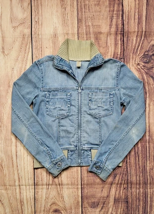 ZARA Denim Jacket L Vintage Wash Ribbed Collar Slight Flaws, marque: Zara, état: Très bon état, taille: L, 11,90 €, 13,20 € Protection acheteurs incluse