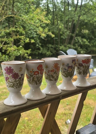 Lot de 5 tasses vintage fleurie, brand: Vintage Love, condition: Very good, €12.00, €13.30 includes Buyer Protection