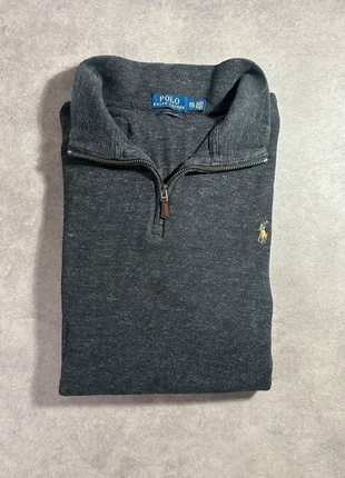 Pull camionneur 1/4 zip Ralph Lauren gris XXL col montant logo brodé sweater vintage homme casual, marke: Ralph Lauren, zustand: Sehr gut, größe: XXL, 42,50 €, 45,33 € inklusive Vinted-Käuferschutz