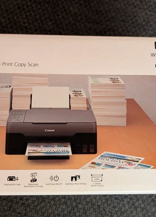 Stampante WiFi Canon, varumärke: Canon, skick: Mycket bra, 442.55 kr, 472.18 kr inkluderar köparskydd